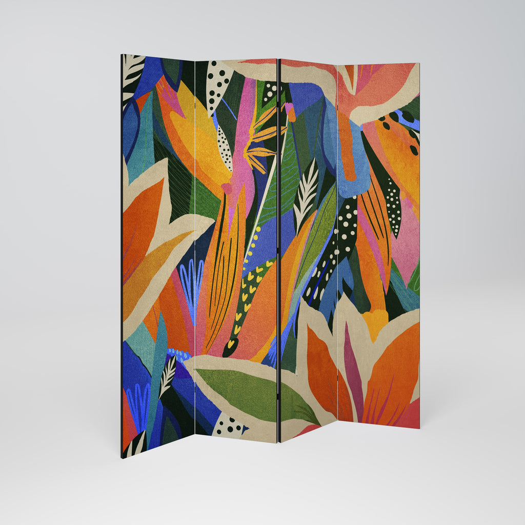 RAMPANT VEGETATION Dekorativer 4-teiliger Raumteiler