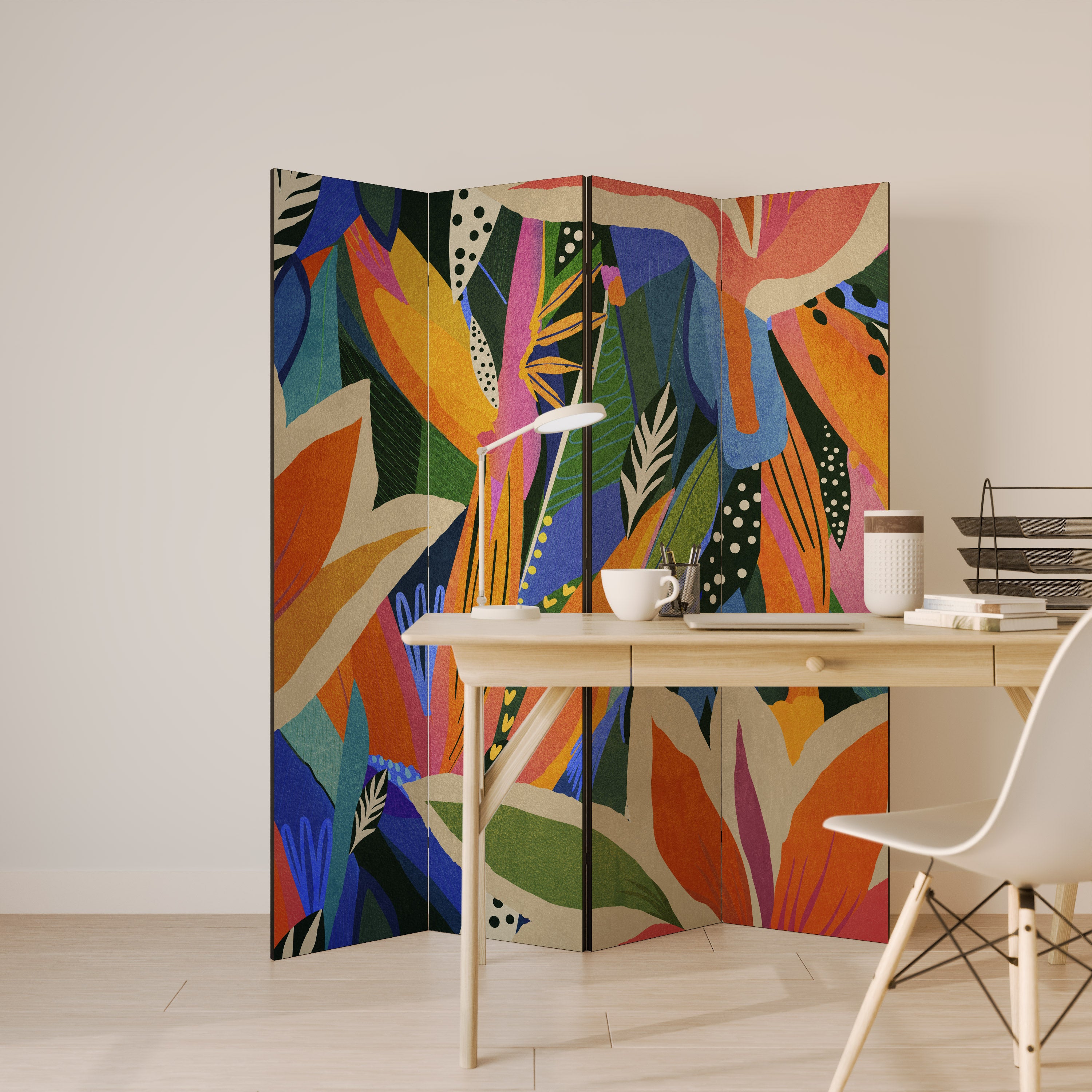 RAMPANT VEGETATION 4-Panel Room Divider