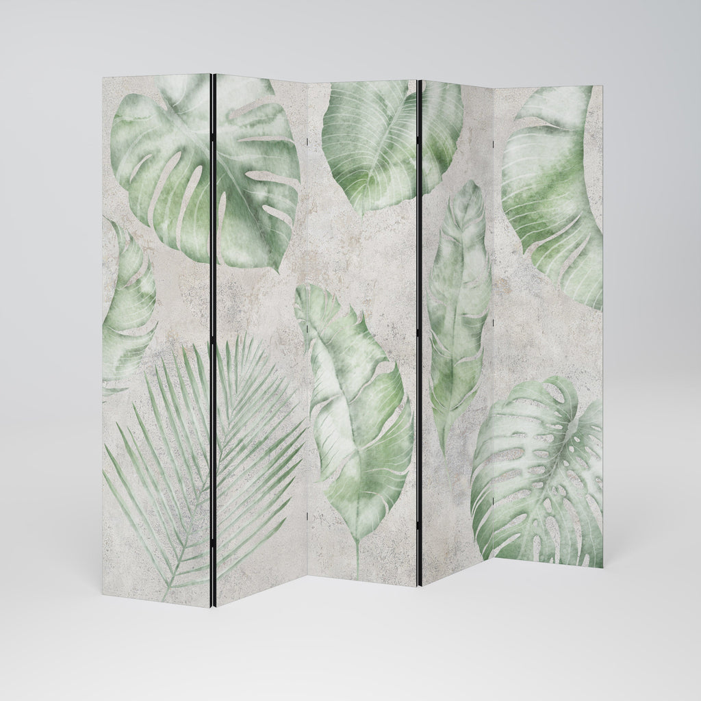 LUSH LEAF WHISPERS Decorative 5-Panel Room Divider