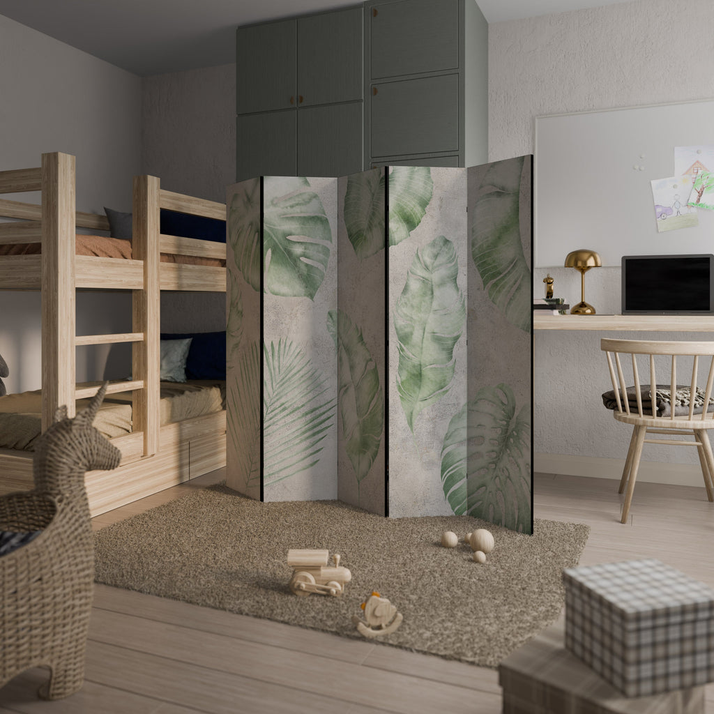 LUSH LEAF WHISPERS Decorative 5-Panel Room Divider