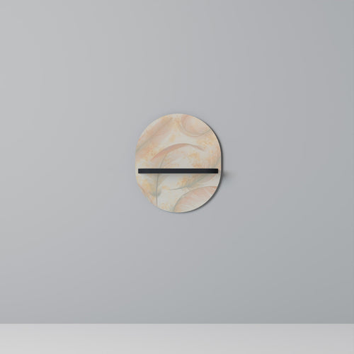 AURA OF LIGHT Ovales Kunstregal in Schwarz