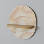 AURA OF LIGHT Ovales Kunstregal in Eiche-Optik