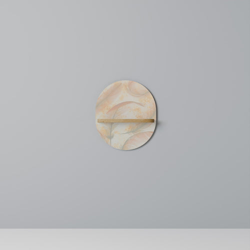 AURA OF LIGHT Ovales Kunstregal in Eiche-Optik