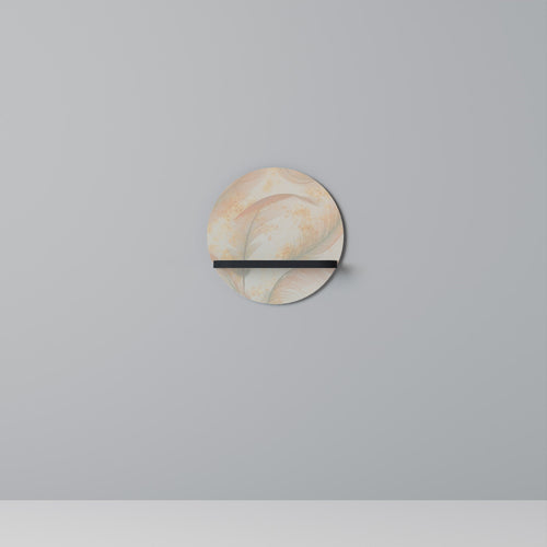 AURA OF LIGHT Rundes Kunstregal in Schwarz