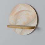 AURA OF LIGHT Rundes Kunstregal in Eiche-Optik