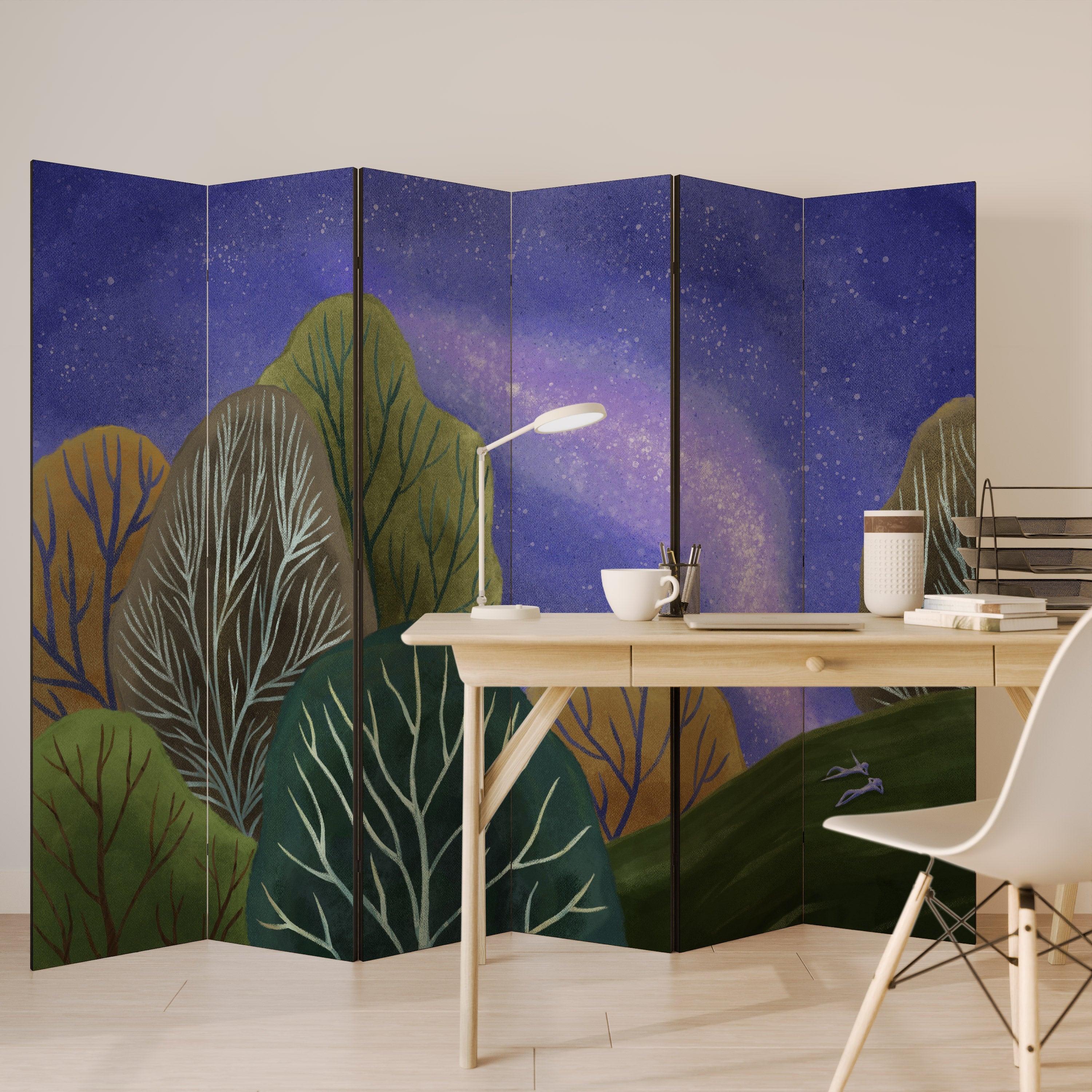 STARLIT VIBE Dekorativer 6-teiliger Raumteiler