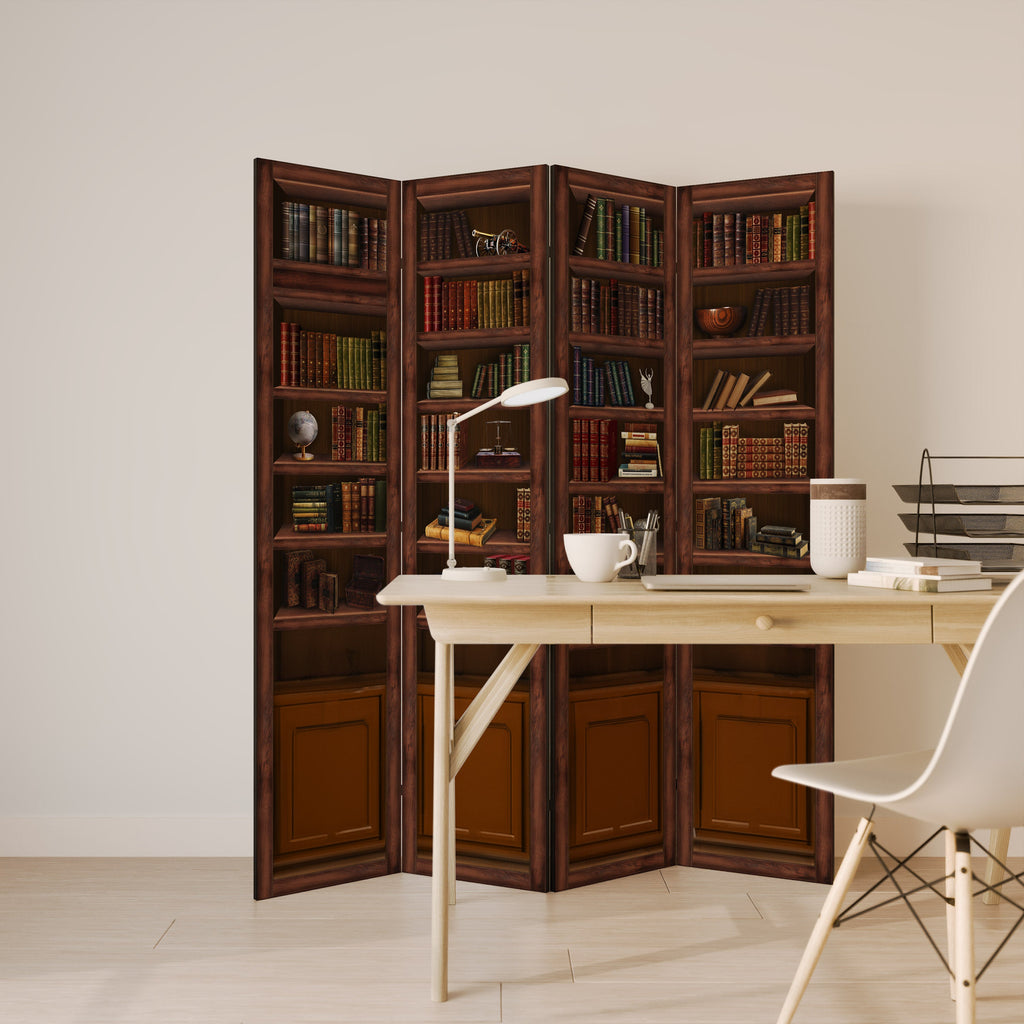 WISDOM IN WOOD Dekorativer 4-teiliger Raumteiler