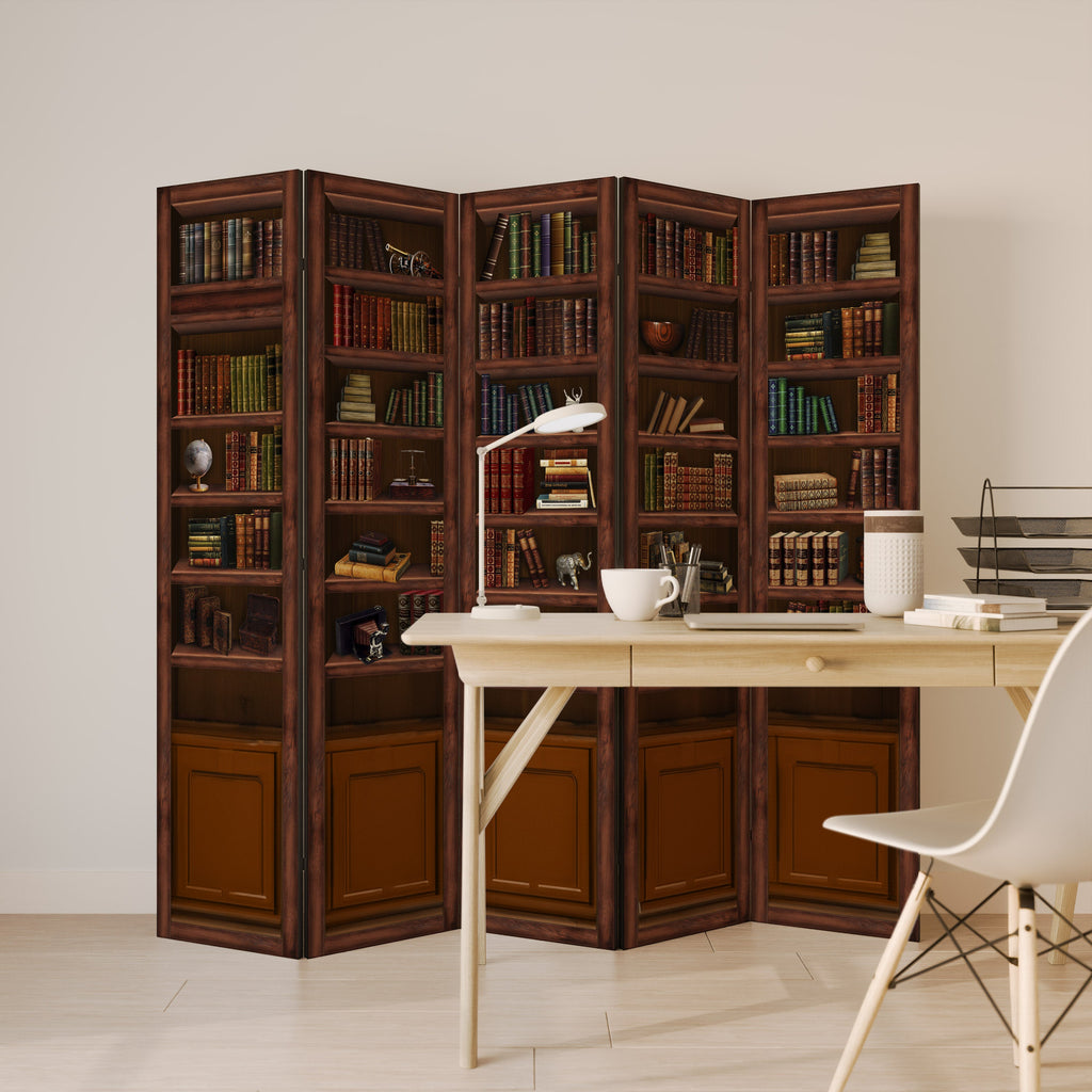 WISDOM IN WOOD Decorative 5-Panel Room Divider