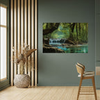 TRANQUIL WATERFALL ESCAPE Selbstklebendes Horizontal-Poster