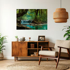 TRANQUIL WATERFALL ESCAPE Selbstklebendes Horizontal-Poster