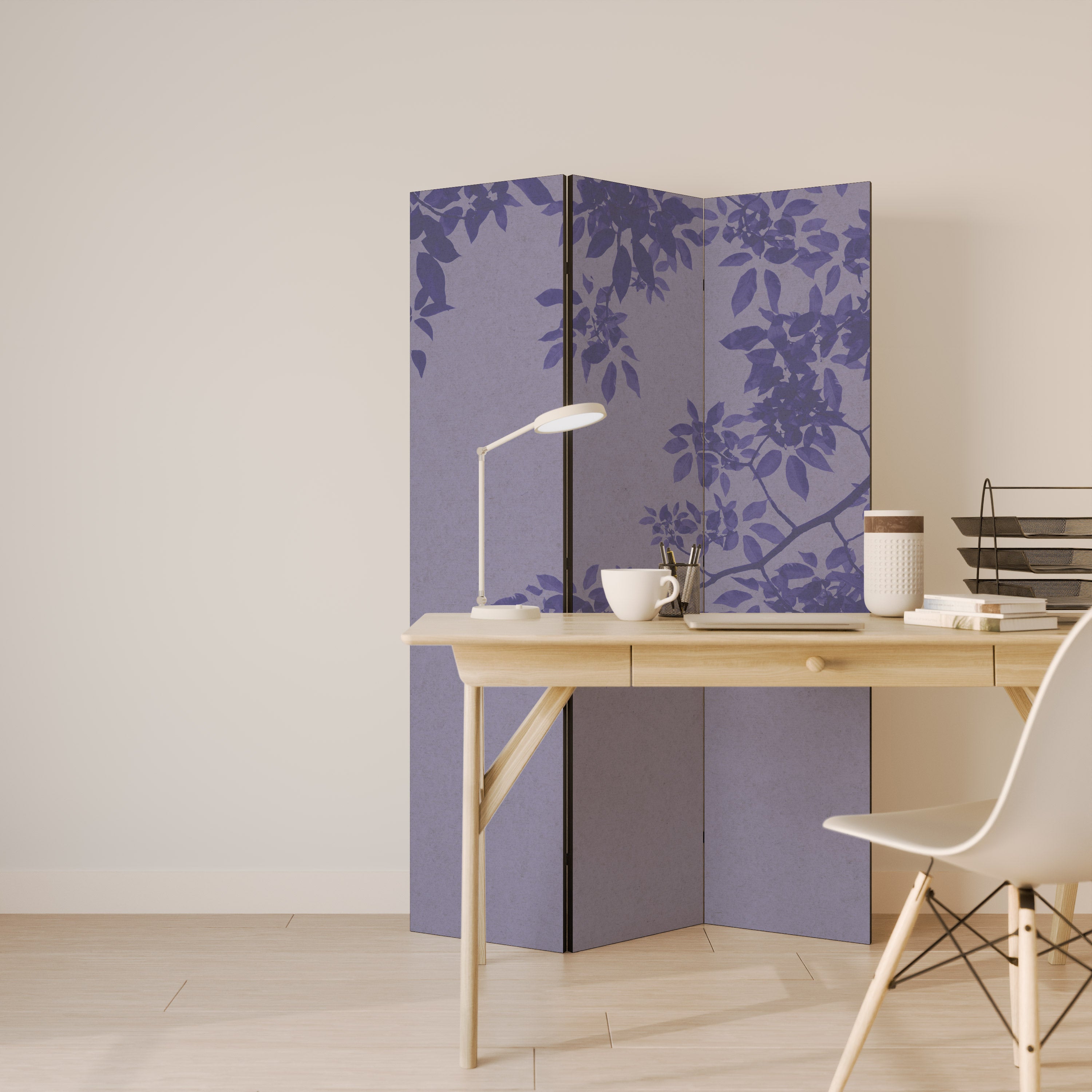 ELEGANT LEAFY VEIL 3-teiliger Paravent