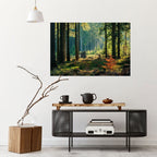 SUNLIT FOREST SERENADE Selbstklebendes Horizontal-Poster