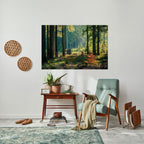 SUNLIT FOREST SERENADE Selbstklebendes Horizontal-Poster
