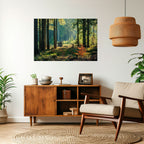 SUNLIT FOREST SERENADE Selbstklebendes Horizontal-Poster