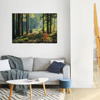 SUNLIT FOREST SERENADE Selbstklebendes Horizontal-Poster