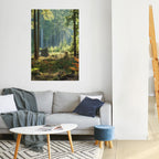 SUNLIT FOREST SERENADE Selbstklebendes Poster - Hochformat