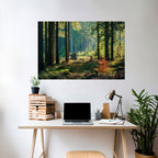 SUNLIT FOREST SERENADE Selbstklebendes Horizontal-Poster