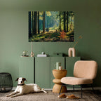 SUNLIT FOREST SERENADE Selbstklebendes Horizontal-Poster