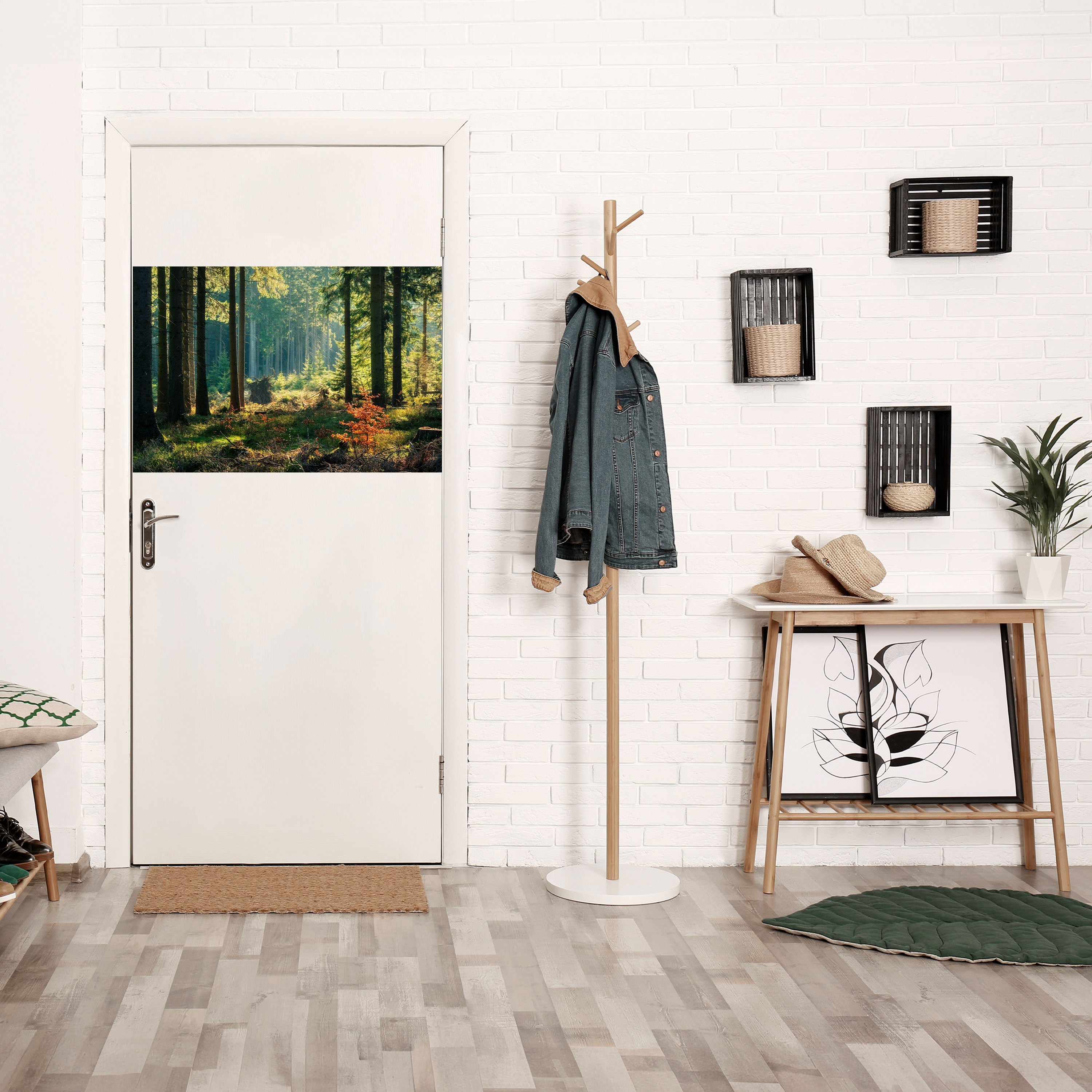 SUNLIT FOREST SERENADE Peel and Stick Horizontal Poster