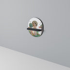 FLIGHT OVER Oval Art Shelf In Black Finish