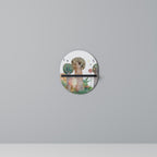 FLIGHT OVER Oval Art Shelf In Black Finish