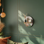 FLIGHT OVER Oval Art Shelf In Oak Effect