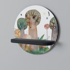 FLIGHT OVER Rundes Kunstregal in Schwarz