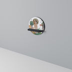 FLIGHT OVER Rundes Kunstregal in Schwarz