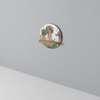 FLIGHT OVER Rundes Kunstregal in Eiche-Optik