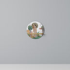 FLIGHT OVER Rundes Kunstregal in Eiche-Optik