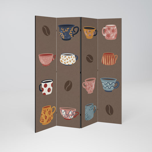COFFEE BREAK 4-teiliger Paravent