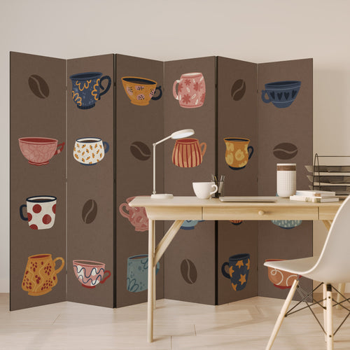 COFFEE BREAK Decorative 6-Panel Room Divider