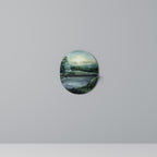 FOREST SUNSET Ovales Kunstregal in Schwarz