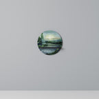 FOREST SUNSET Rundes Kunstregal in Schwarz