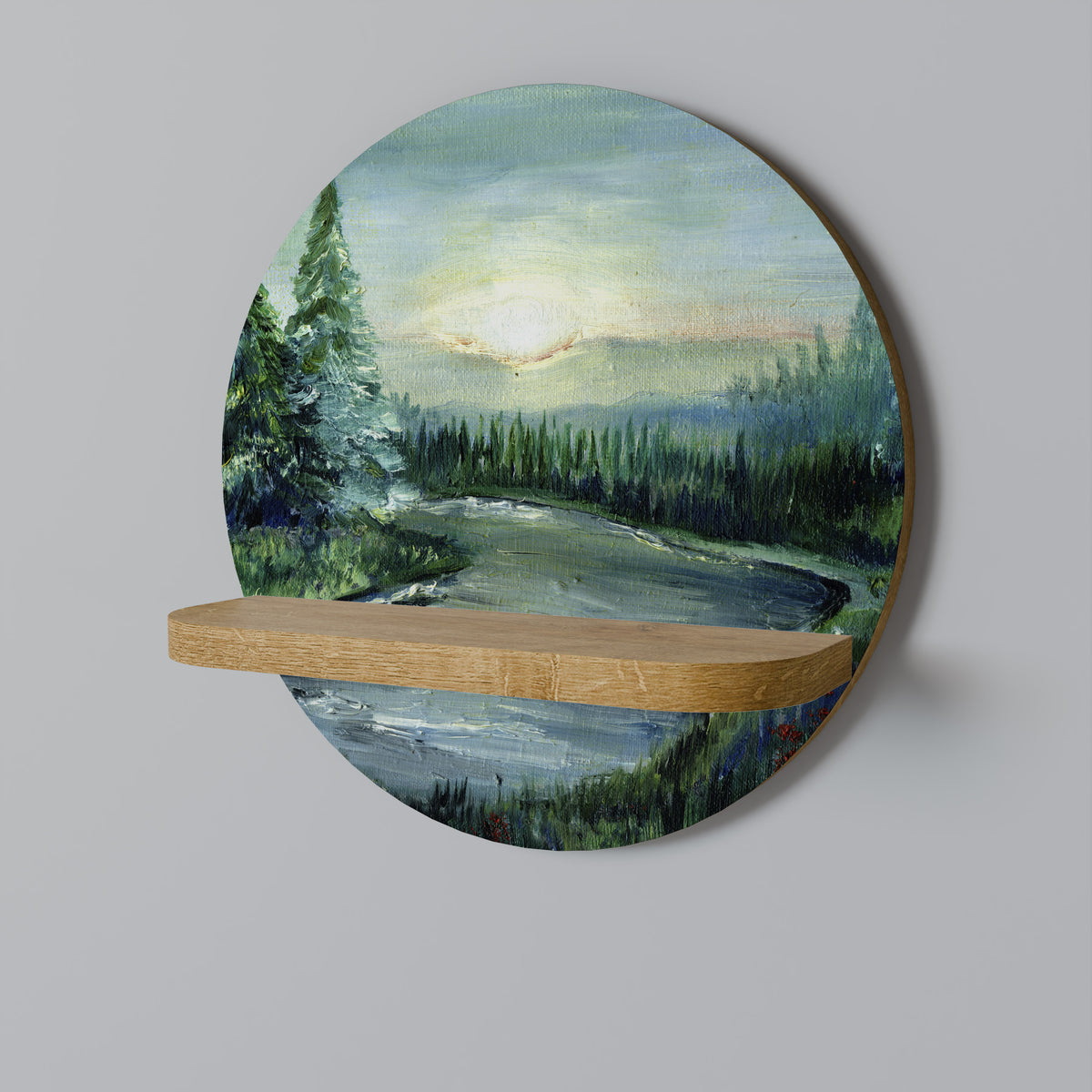 FOREST SUNSET Dekoratives Wandregal