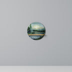 FOREST SUNSET Rundes Kunstregal in Eiche-Optik