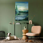 FOREST SUNSET Selbstklebendes Poster - Hochformat