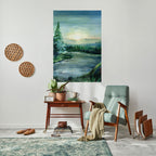 FOREST SUNSET Selbstklebendes Poster - Hochformat