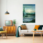 FOREST SUNSET Selbstklebendes Poster - Hochformat