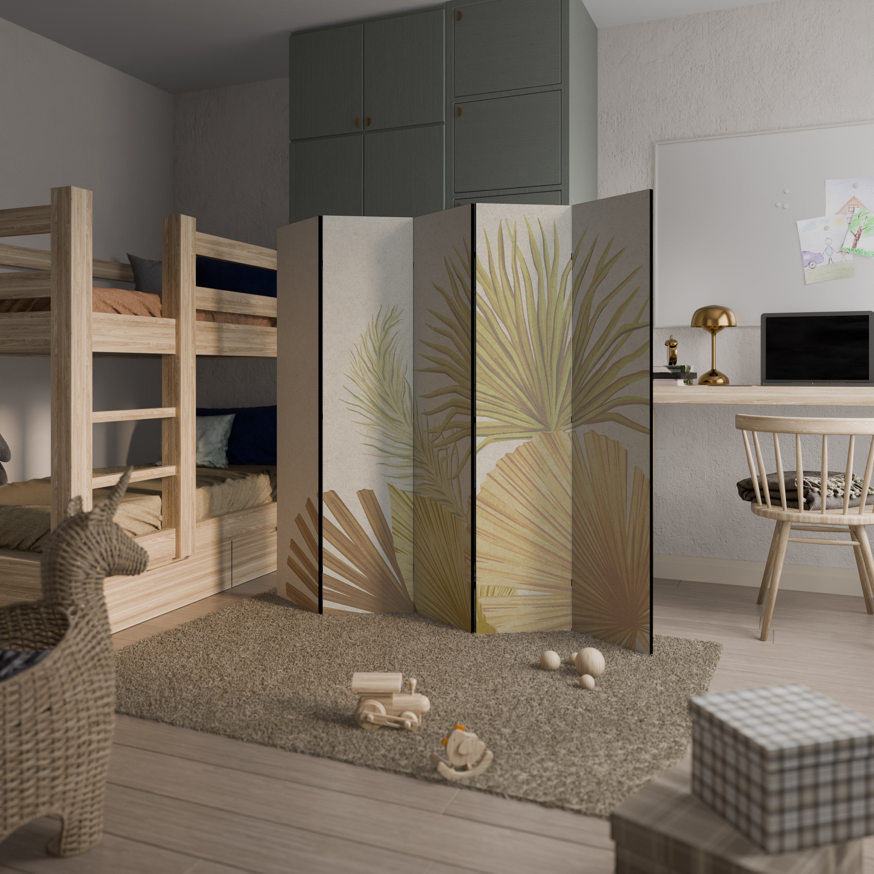 TROPICAL OUTBREAK Decorative 5-Panel Room Divider