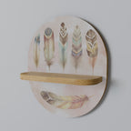 THE DELIQUESCE Ovales Kunstregal in Eiche-Optik