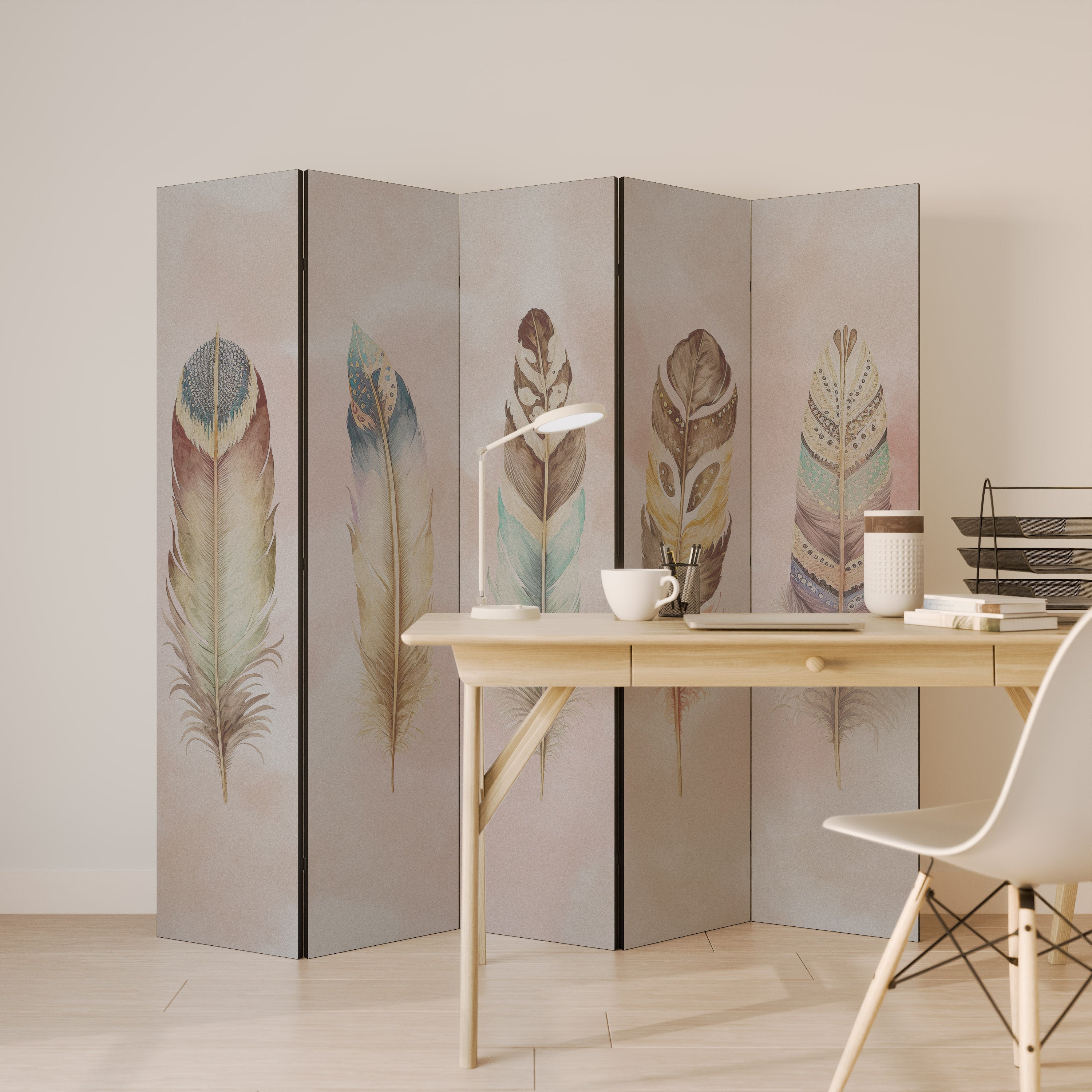 THE DELIQUESCE Decorative 5-Panel Room Divider