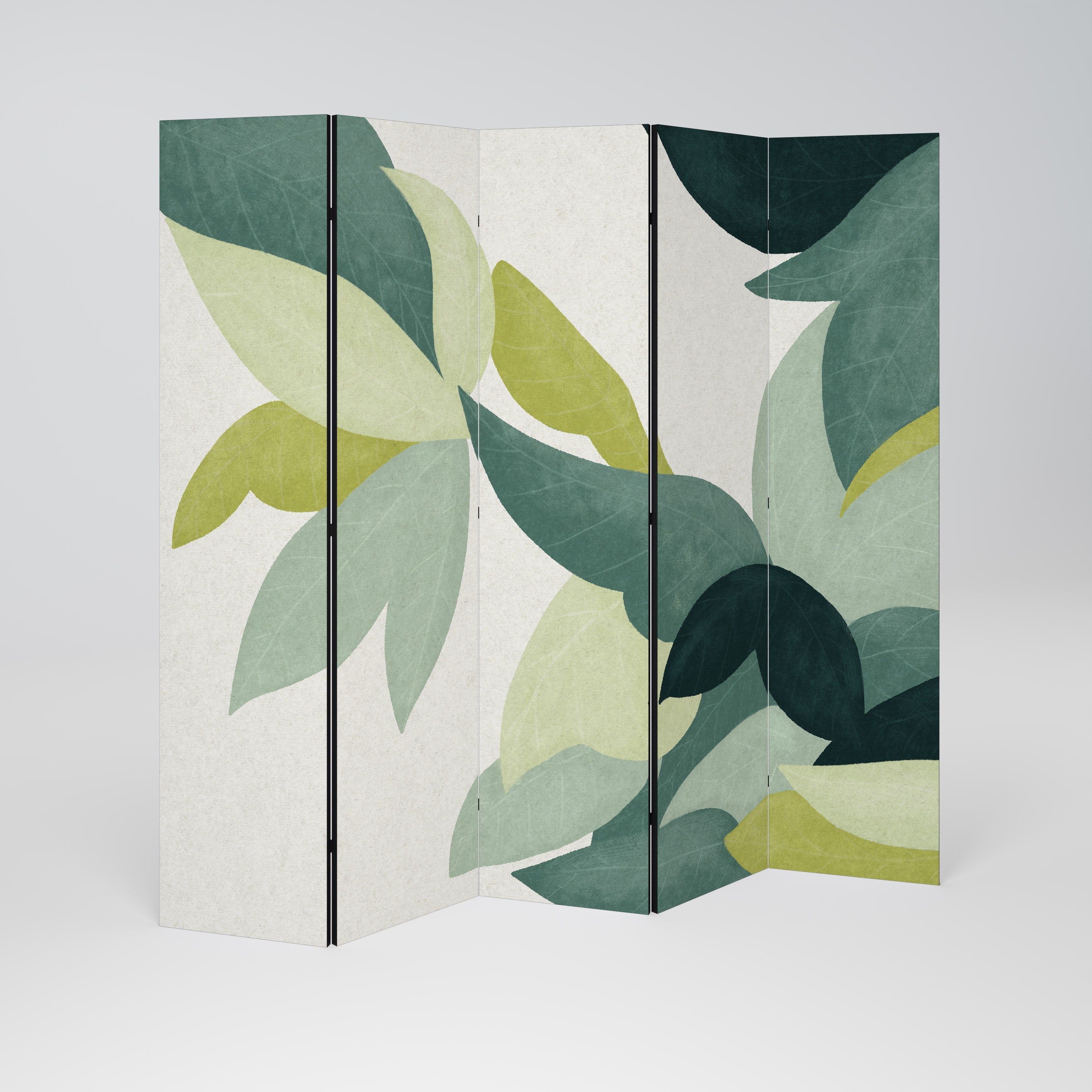 LEAFY VIBRATION Decorative 5-Panel Room Divider
