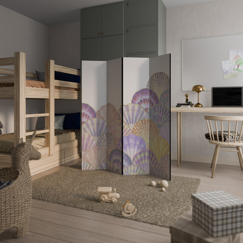 PASTEL OCEAN DREAMS Dekorativer 4-teiliger Raumteiler