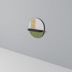 GREENERY WALK Ovales Kunstregal in Schwarz