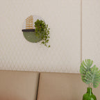 GREENERY WALK Ovales Kunstregal in Schwarz