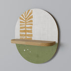 GREENERY WALK Ovales Kunstregal in Eiche-Optik