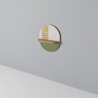 GREENERY WALK Ovales Kunstregal in Eiche-Optik