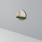 GREENERY WALK Rundes Kunstregal in Schwarz