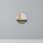 GREENERY WALK Rundes Kunstregal in Schwarz